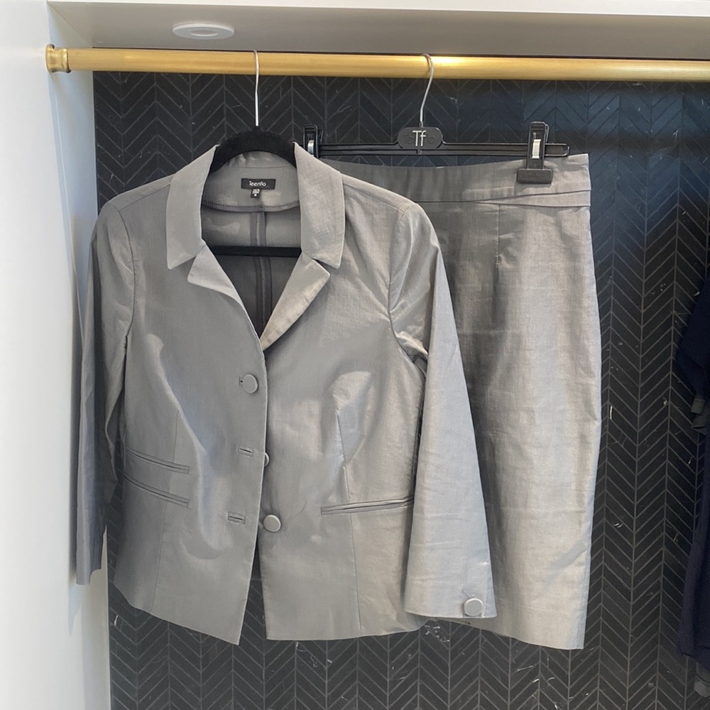 Teenflo vest and skirt coordinates. Blue grey, perfect conditions.